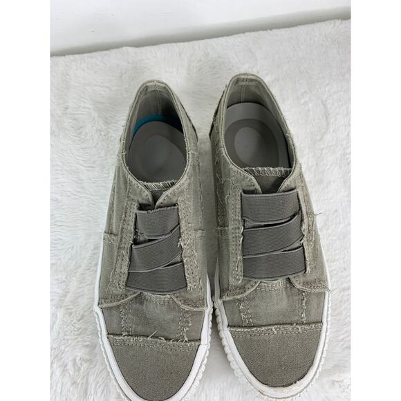 Blowfish Malibu Women's Marley Sweet Gray Washed Canvas Slip-On Sneakers Size 7 - Picture 7 of 8